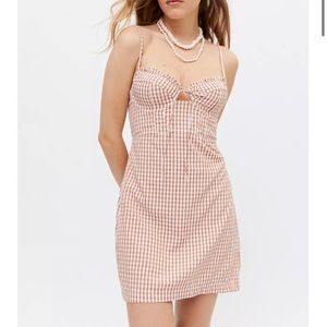 Urban Outfitters Bustier Gingham Mini Dress